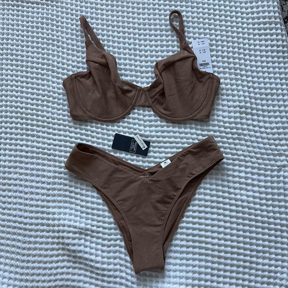 shimmer curve love skinny strap underwire bikini top and bottom